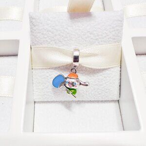 925 Sterling Silver Sanrio Cinnamoroll With Fan Dangle Charm Fits Pandora